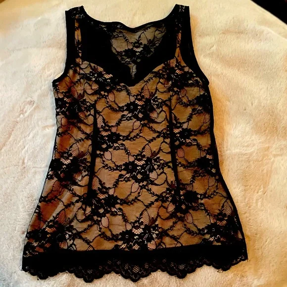 LOFT Tops Ann Taylor Loft 2p Sleeveless Lace Top Poshmark